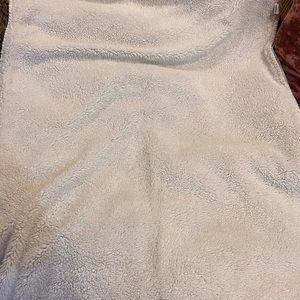 Okie Dokie blue/silver stars box stitched Sherpa lined baby blanket